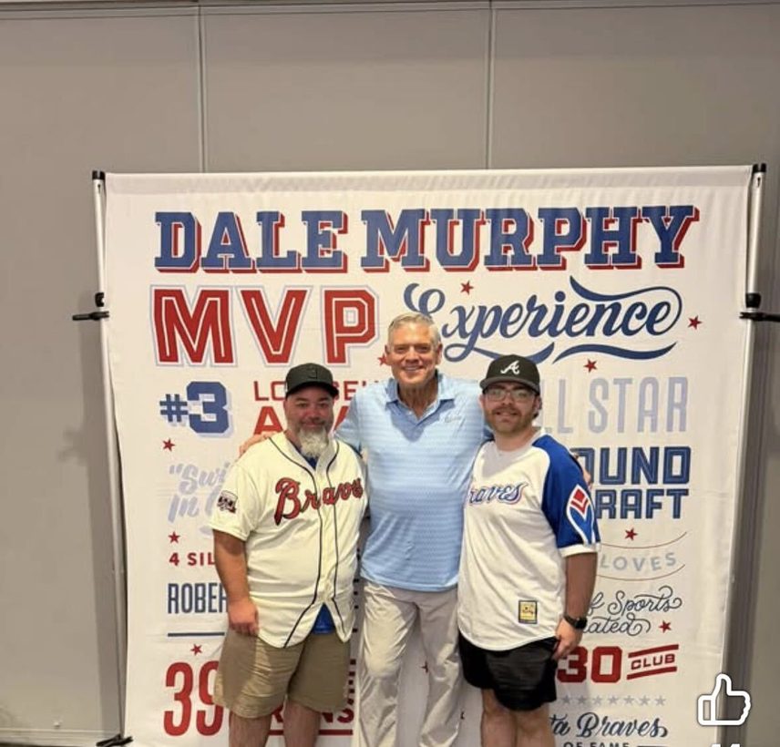 Fans with Dale Murphy at the ballpark, from a post by Shawn Bell